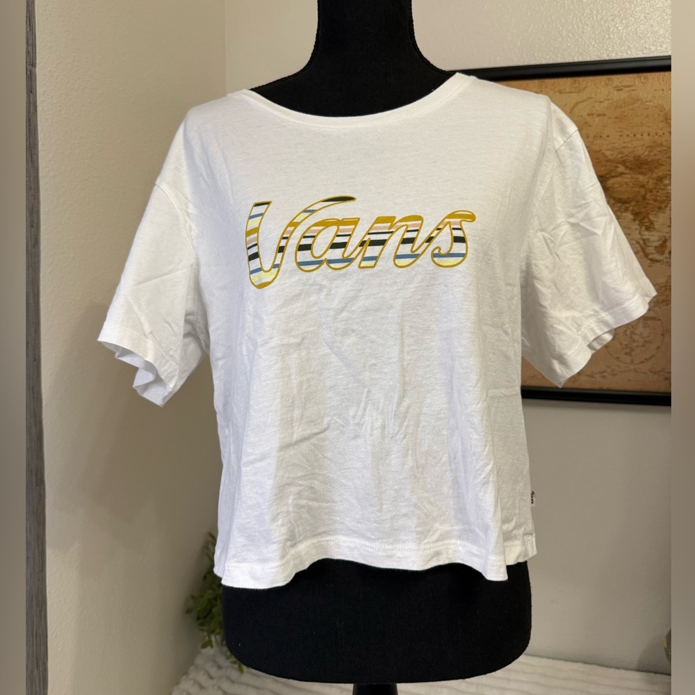 Vans cropped tee size medium